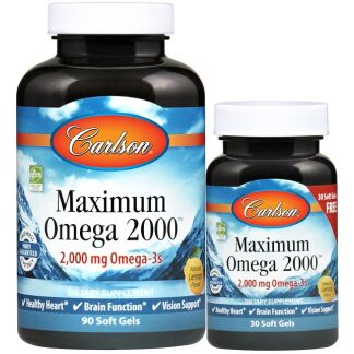Carlson Labs - Maximum Omega 2000 - 90 + 30 softgels
