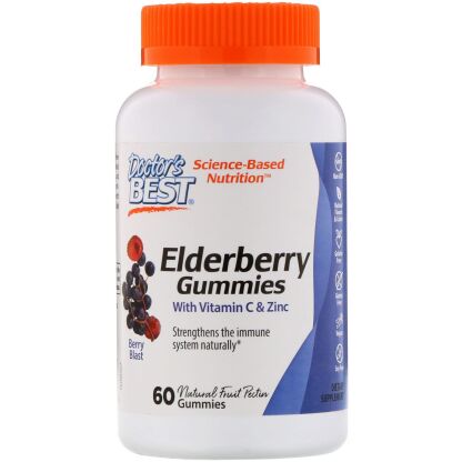 Doctor's Best - Elderberry Gummies with Vitamin C & Zinc