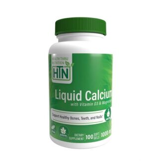 Health Thru Nutrition - Liquid Calcium with Vitamin D3 & Magnesium - 100 softgels