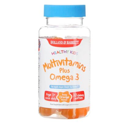 Holland & Barrett - Healthy Kids Multivitamins plus Omega 3 - 30 softies
