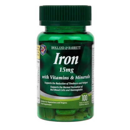 Holland & Barrett - Iron 15mg with Vitamins & Minerals - 100 caplets