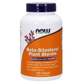 NOW Foods - Beta-Sitosterol Plant Sterols - 180 softgels