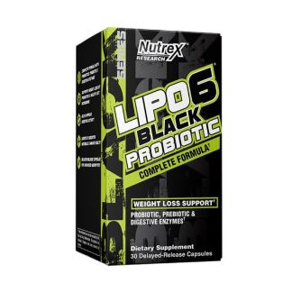 Nutrex - Lipo-6 Black Probiotic - 30 delayed-release caps